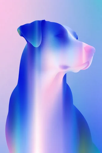 Refracted Neon Minimalism style reference image — metallic iridescence