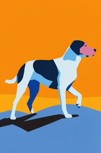 Graphic Pop Surrealism style reference image — clean hard-edged shapes