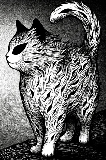 Monochrome Linear Craftsmanship style reference image — high-contrast ink