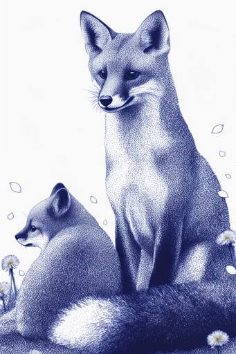 Monochrome Stipple Noir style reference image — high-contrast monochrome