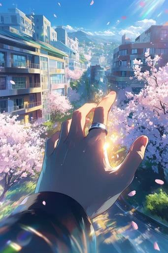 Vibrant Anime Dreamscapes style reference image — painterly fantasy environment