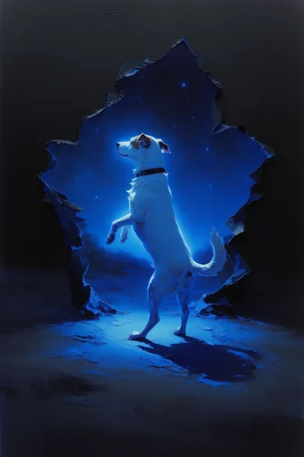 Luminous Nocturnal Void style reference image — existential atmosphere