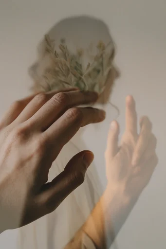 Ethereal Surrealist Atmospherics style reference image — double exposure