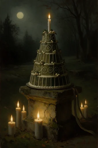 Cinematic Gothic Nocturne style reference image — dark academy palette
