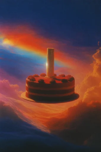 Retro Surrealist Twilight style reference image — glowing atmospheric light