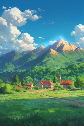 Nostalgic Ghibli Summer style reference image — Studio Ghibli style