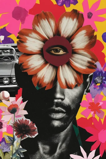 Vibrant Mixed-Media Collage style reference image — punk zine aesthetic