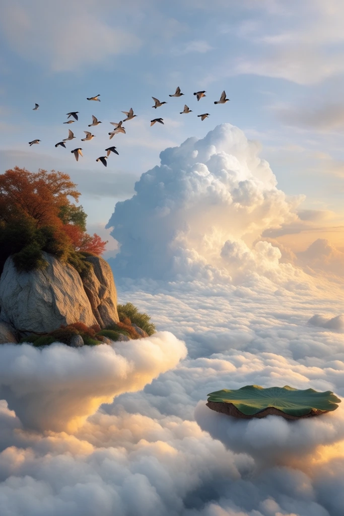 Ethereal Cloud Surrealism style AI image example 2