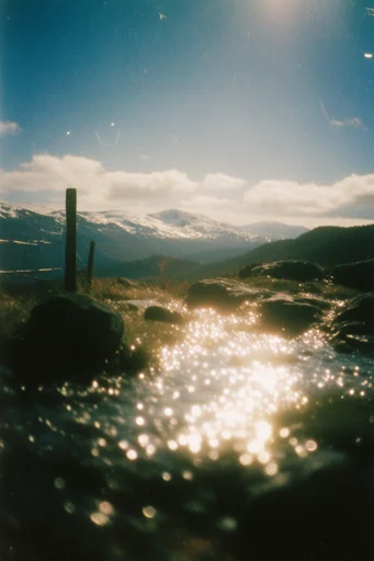 Ethereal Analog Nostalgia style reference image — vintage 35mm film grain