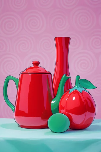 Graphic Surreal Pop style reference image — saturated pop art palette