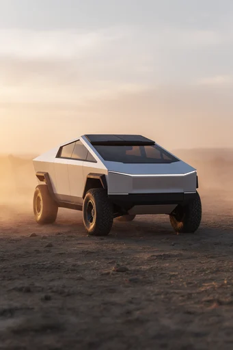 Ethereal Desert Futurism style reference image — sharp metallic silhouettes