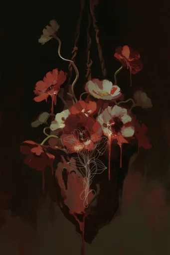 Luminous Impasto Chiaroscuro style reference image — fine gold line art