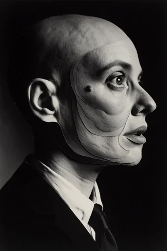 Monochromatic Surrealist Noir moodboard — generate AI images in this style