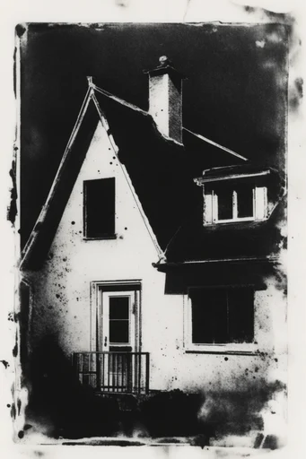 Gritty Monochromatic Noir style reference image — distressed paper texture