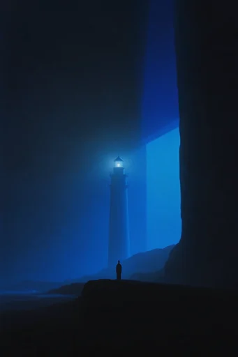 Nocturnal Cobalt Liminality style reference image — atmospheric haze
