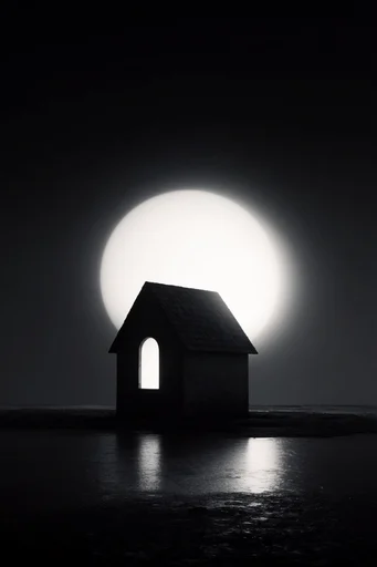 Cinematic Cosmic Minimalism style reference image — singular light beam