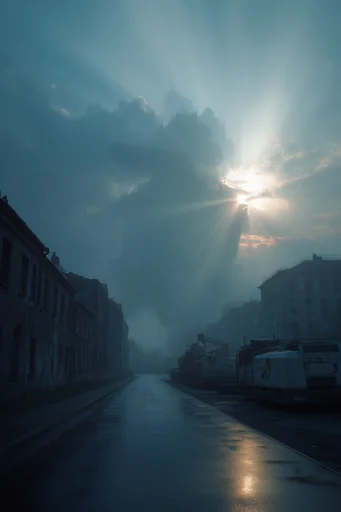 Monolithic Ethereal Noir style reference image — cinematic atmosphere
