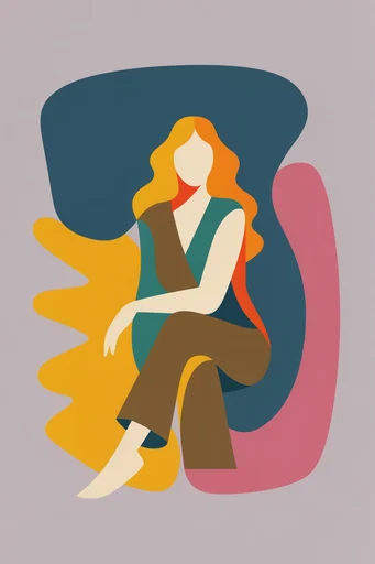 Mid-Century Graphic Minimalism moodboard — generate AI images in this style