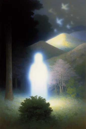Luminous Ethereal Mysticism style reference image — chiaroscuro lighting
