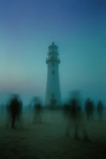 Spectral Twilight Surrealism style reference image — misty twilight