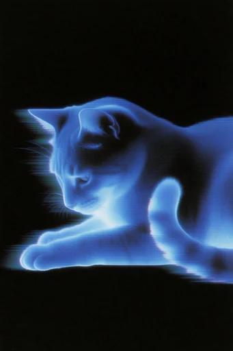 Spectral Neon Noir style reference image — CRT scanline glitch