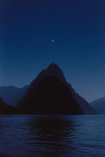 Nocturnal Bioluminescent Minimalism style reference image — bioluminescent blue glow