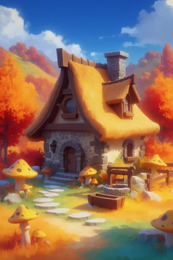 Vibrant Stylized Fantasy style AI image example 4