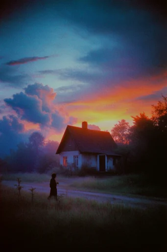 Ethereal Twilight Nostalgia style reference image — twilight blue hour