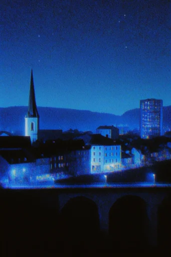 Nocturnal Cobalt Liminality style reference image — minimalist composition