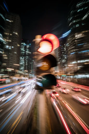 Kinetic Luminous Flux style reference image — light trails
