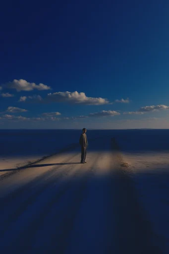 Surreal Twilight Solitude style reference image — surreal minimalist composition