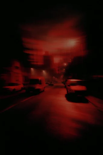 Spectral Thermal Noir style reference image — high-contrast noir