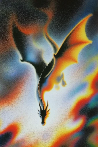 Chromatic Grain Dreamscape style reference image — thermal color gradient