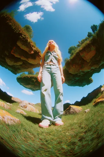 Dynamic Fisheye Surrealism style reference image — ultra-wide angle perspective