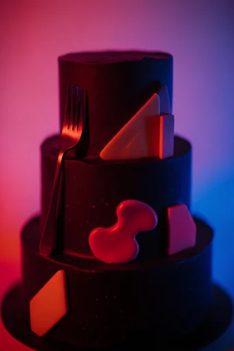 Cinematic Neon Noir style reference image — minimalist fashion photography
