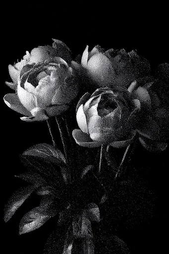 Gritty Monochromatic Noir style reference image — chiaroscuro lighting