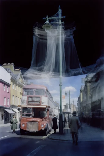 Monochromatic Kinetic Surrealism style reference image — stroboscopic motion blur