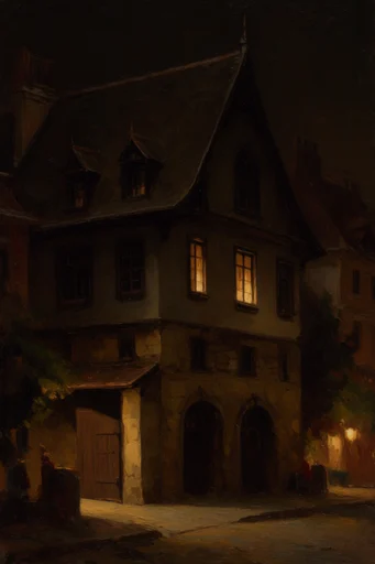 Moody Tonalist Romanticism style AI image example 4