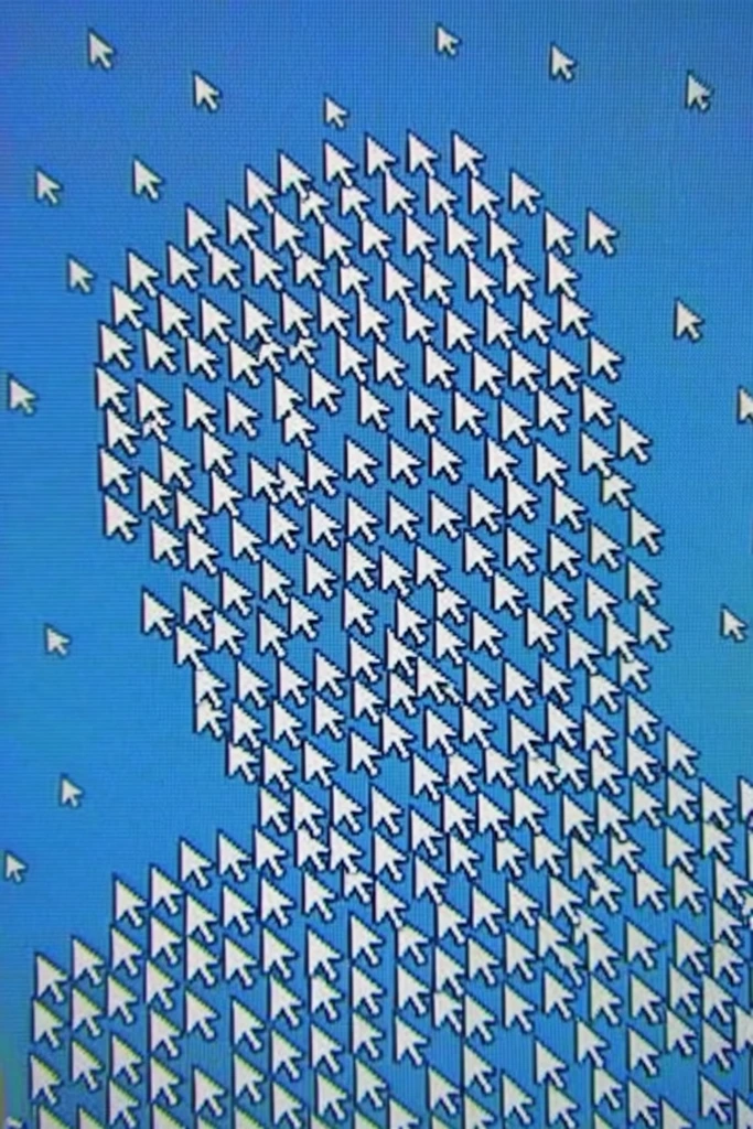 Retro Cursor Glitchcore style AI image example 1