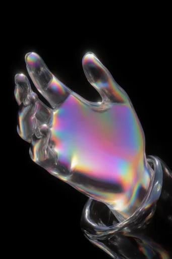 Prismatic Refraction Futurism style reference image — minimalist 3D render