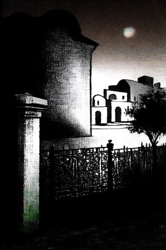 Haunting Monochrome Noir style reference image — high-contrast monochrome