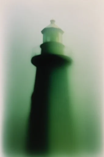 Ethereal Neon Silhouette style reference image — heavy film grain