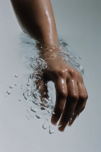 Liquid Avant-Garde Noir style reference image — liquid texture embellishments