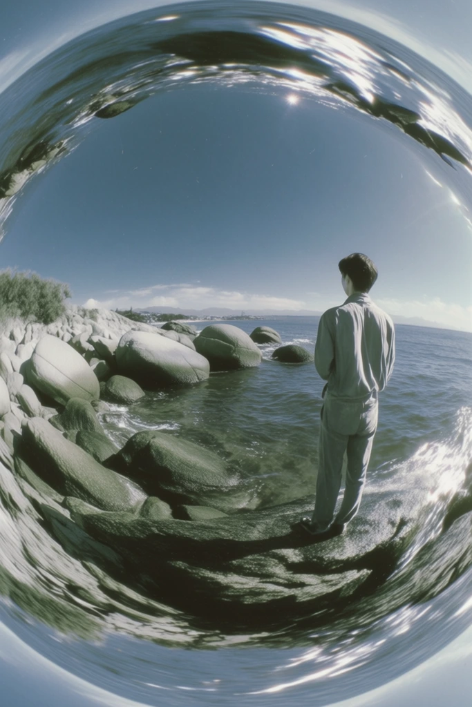 Spherical Miniature Worlds style AI image example 1