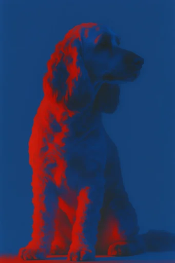 High-Contrast Fauvist Glitch style reference image — minimalist graphic composition