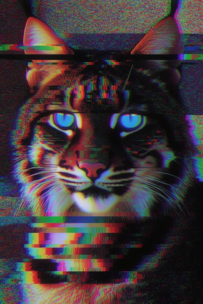 Corrupted Analog Nostalgia style AI image example 3