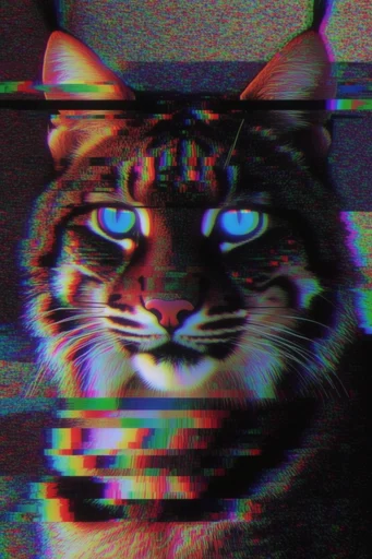Corrupted Analog Nostalgia style reference image — chromatic aberration