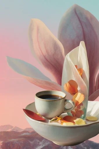 Ethereal Surrealist Dioramas style reference image — surreal digital collage