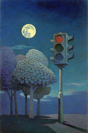 Enchanted Nocturnal Realism style reference image — dreamlike mood