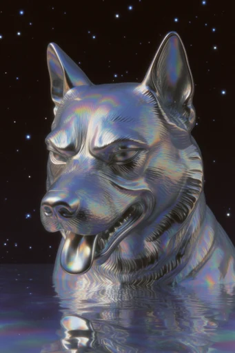 Ethereal Iridescent Futurism style reference image — deep cosmic atmosphere